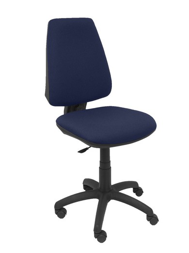 Modelo Elche CP - Silla de oficina ergonómica con mecanismo permanente y regulable en altura - Asiento y respaldo tapizados en tejido BALI color azul marino