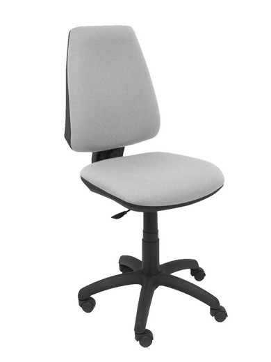 Modelo Elche CP - Silla de oficina ergonómica con mecanismo permanente y regulable en altura - Asiento y respaldo tapizados en tejido BALI color gris