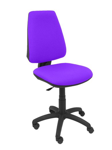 Modelo Elche CP - Silla de oficina ergonómica con mecanismo permanente y regulable en altura - Asiento y respaldo tapizados en tejido BALI color lila