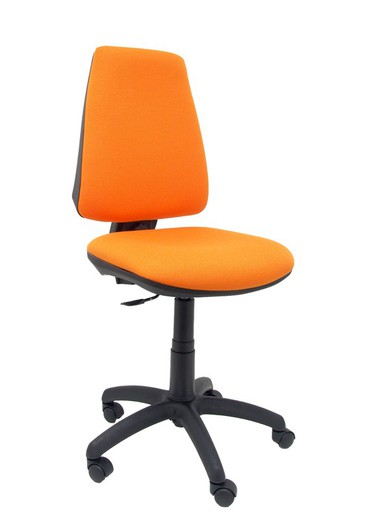 Modelo Elche CP - Silla de oficina ergonómica con mecanismo permanente y regulable en altura - Asiento y respaldo tapizados en tejido BALI color naranja