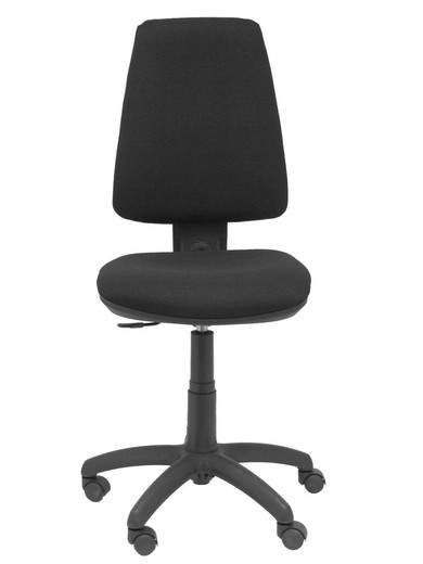 Modelo Elche CP - Silla de oficina ergonómica con mecanismo permanente y regulable en altura - Asiento y respaldo tapizados en tejido BALI color negro