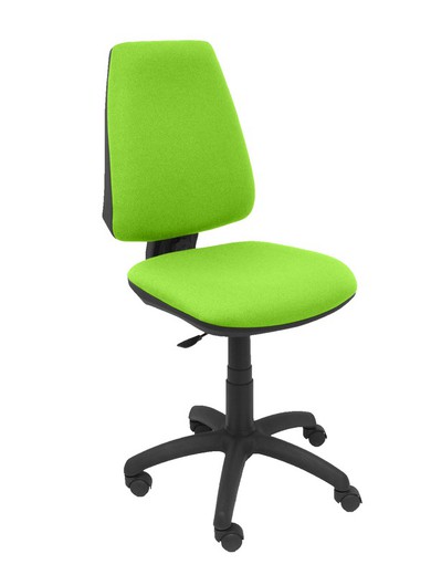 Modelo Elche CP - Silla de oficina ergonómica con mecanismo permanente y regulable en altura - Asiento y respaldo tapizados en tejido BALI color pistacho