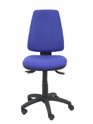 Modelo Elche S - Silla de oficina ergonómica con mecanismo sincro, regulable en altura y ruedas de nailon - Asiento y respaldo tapizados en tejido ARAN color azul