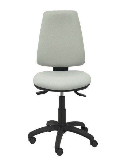 Modelo Elche S - Silla de oficina ergonómica con mecanismo sincro, regulable en altura y ruedas de nailon - Asiento y respaldo tapizados en tejido BALI color gris