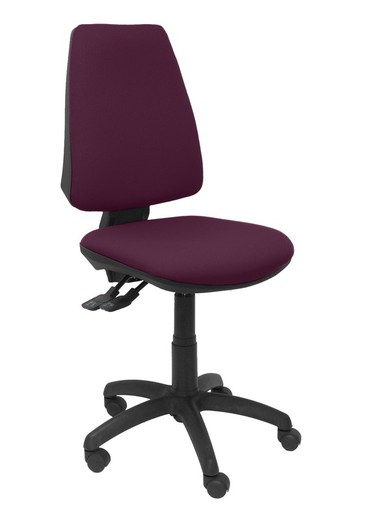 Modelo Elche S - Silla de oficina ergonómica con mecanismo sincro, regulable en altura y ruedas de nailon - Asiento y respaldo tapizados en tejido BALI color morado