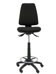 Modelo Elche taburete asincro - Taburete ergonómico con mecanismo asincro y regulable en altura - Asiento y respaldo tapizados en tejido BALI color negro.