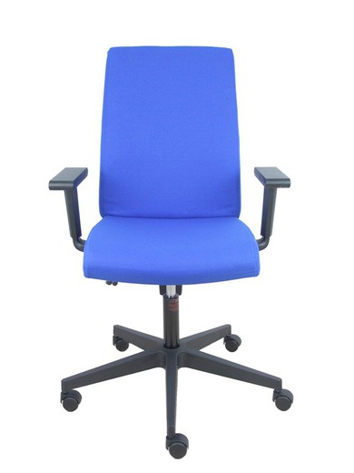 Modelo I-Line - Silla de oficina ergonómica, giratorio y regulable en altura - Asiento y respaldo tapizados en tejido ARAN color azul