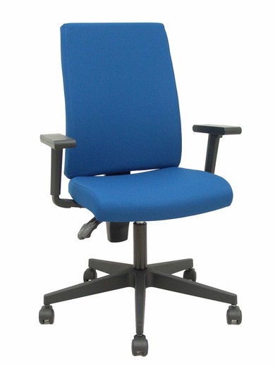 Modelo I-Line - Silla de oficina ergonómica, giratorio y regulable en altura - Asiento y respaldo tapizados en tejido bondai color azul marino