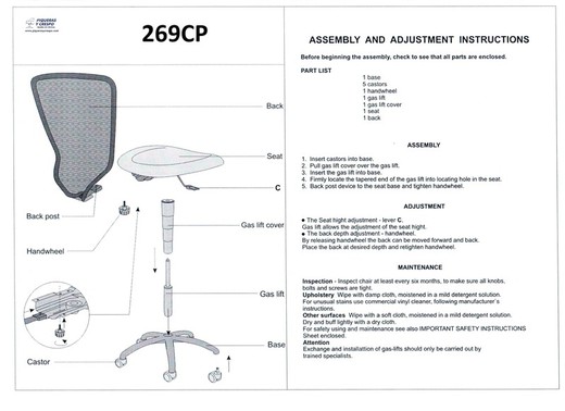 Modelo Jucar - Silla juvenil ergonómica con mecanismo de contacto lama y regulable en altura - Asiento y respaldo tapizados en tejido ARAN color azul