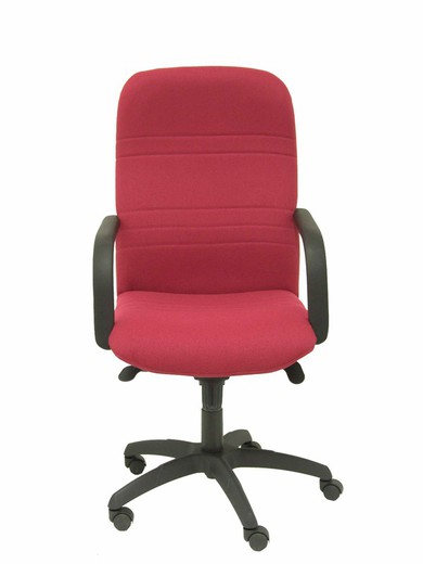 Modelo Letur - Sillón de dirección ergonómico con mecanismo basculante y regulable en altura - Asiento y respaldo tapizados en tejido BALI color granate