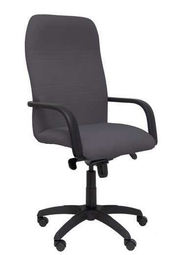 Modelo Letur - Sillón de dirección ergonómico con mecanismo basculante y regulable en altura - Asiento y respaldo tapizados en tejido BALI color gris oscuro