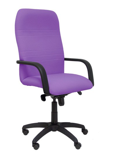 Modelo Letur - Sillón de dirección ergonómico con mecanismo basculante y regulable en altura - Asiento y respaldo tapizados en tejido BALI color lila