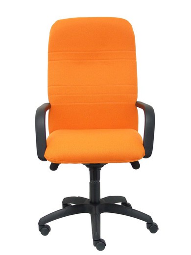 Modelo Letur - Sillón de dirección ergonómico con mecanismo basculante y regulable en altura - Asiento y respaldo tapizados en tejido BALI color naranja