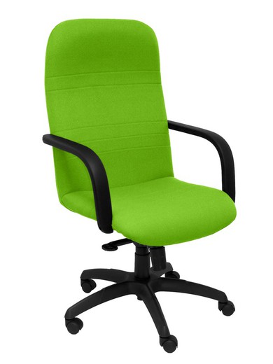 Modelo Letur - Sillón de dirección ergonómico con mecanismo basculante y regulable en altura - Asiento y respaldo tapizados en tejido BALI color pistacho