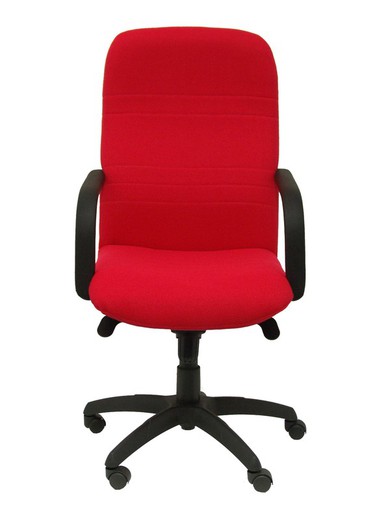 Modelo Letur - Sillón de dirección ergonómico con mecanismo basculante y regulable en altura - Asiento y respaldo tapizados en tejido BALI color rojo