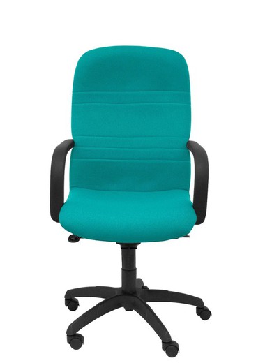 Modelo Letur - Sillón de dirección ergonómico con mecanismo basculante y regulable en altura - Asiento y respaldo tapizados en tejido BALI color turquesa