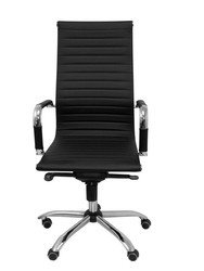 Modelo Madroño - Sillón de oficina ergonómico con mecanismo basculante multiposición y regulable en altura - Asiento y respaldo tapizados en similpiel color negro