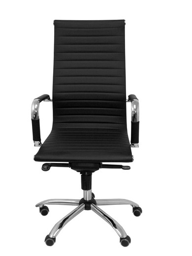 Modelo Madroño - Sillón de oficina ergonómico con mecanismo basculante multiposición y regulable en altura - Asiento y respaldo tapizados en similpiel color negro