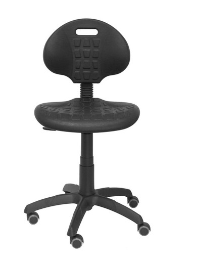 Modelo Nargo - Silla de oficina ergonómica, giratorio y regulable en altura - Asiento y respaldo de poliuretano inyectado de alta resistencia - Color negro