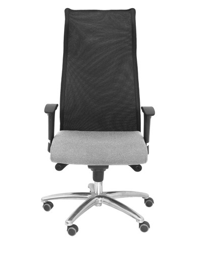 Modelo Sahuco - Sillón de dirección ergonómico con mecanismo sincro y regulable en altura - Respaldo de malla transpirable y asiento tapizados en tejido BALI color gris