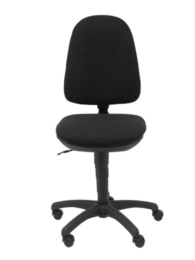 Modelo San Pedro - Silla de oficina ergonómica con mecanismo de contacto permanente, regulable en altura y respaldo con forma anatómica - Asiento y respaldo tapizados en tejido ARAN color negro