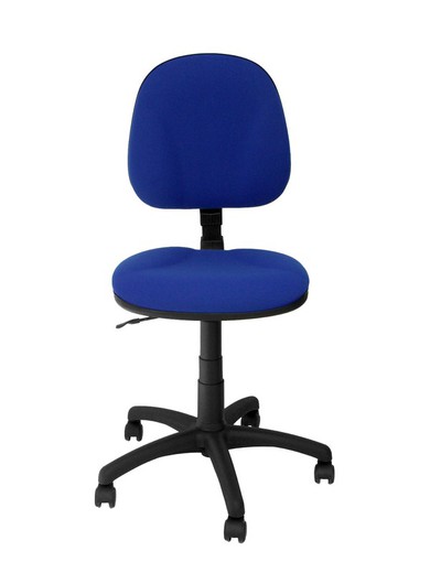 Modelo Saturn - Silla de oficina ergonómica con mecanismo de contacto permanente y regulable en altura - Asiento y respaldo tapizados en tejido ARAN color azul