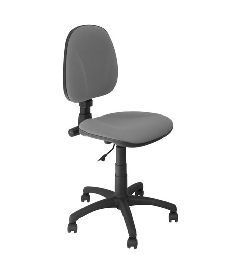 Modelo Saturn - Silla de oficina ergonómica con mecanismo de contacto permanente y regulable en altura - Asiento y respaldo tapizados en tejido ARAN color gris claro