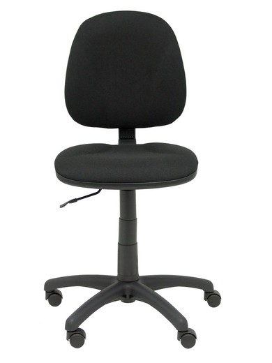 Modelo Saturn - Silla de oficina ergonómica con mecanismo de contacto permanente y regulable en altura - Asiento y respaldo tapizados en tejido ARAN color negro