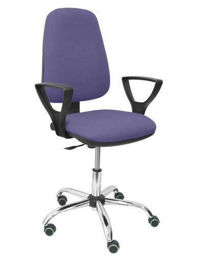 Modelo Sierra CP - Silla de oficina ergonómica con mecanismo de contacto permanente y regulable en altura - Asiento y tejido tapizado en tejido BALI color azul claro (BRAZOS FIJOS INCLUIDOS)