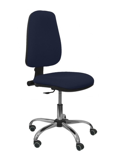 Modelo Sierra CP - Silla de oficina ergonómica con mecanismo de contacto permanente y regulable en altura - Asiento y tejido tapizado en tejido BALI color azul marino