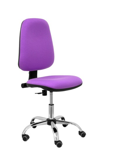 Modelo Sierra CP - Silla de oficina ergonómica con mecanismo de contacto permanente y regulable en altura - Asiento y tejido tapizado en tejido BALI color lila