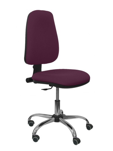 Modelo Sierra CP - Silla de oficina ergonómica con mecanismo de contacto permanente y regulable en altura - Asiento y tejido tapizado en tejido BALI color morado