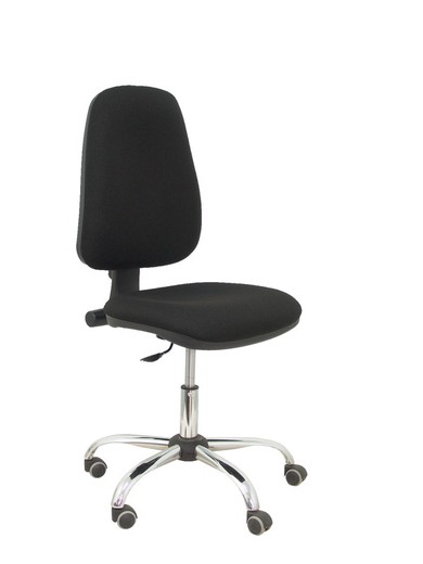 Modelo Sierra CP - Silla de oficina ergonómica con mecanismo de contacto permanente y regulable en altura - Asiento y tejido tapizado en tejido BALI color negro