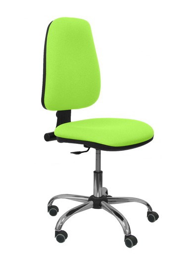 Modelo Sierra CP - Silla de oficina ergonómica con mecanismo de contacto permanente y regulable en altura - Asiento y tejido tapizado en tejido BALI color pistacho