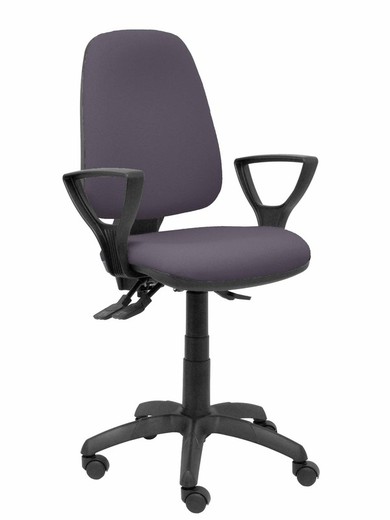 Modelo Sierra S - Silla de oficina ergonómica con mecanismo asincro y regulable en altura - Asiento y tejido tapizado en tejido BALI color gris oscuro (BRAZOS FIJOS INCLUIDOS)