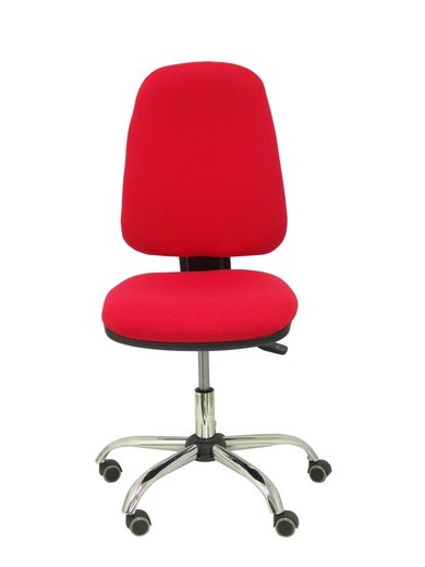 Modelo Sierra S - Silla de oficina ergonómica con mecanismo asincro y regulable en altura  Asiento y tejido tapizado en tejido BALI color rojo