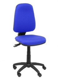 Modelo Sierra S - Silla de oficina ergonómica con mecanismo asincro y regulable en altura. Base de poliamida de color negro - Asiento y respaldo tapizados en tejido BALI color azul.