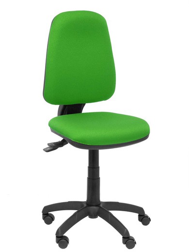 Modelo Sierra S - Silla de oficina ergonómica con mecanismo asincro y regulable en altura. Base de poliamida de color negro - Asiento y respaldo tapizados en tejido BALI color verde