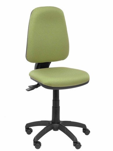 Modelo Sierra S - Silla de oficina ergonómica con mecanismo asincro y regulable en altura. Base de poliamida de color negro - Asiento y respaldo tapizados en tejido BALI color verde oliva.