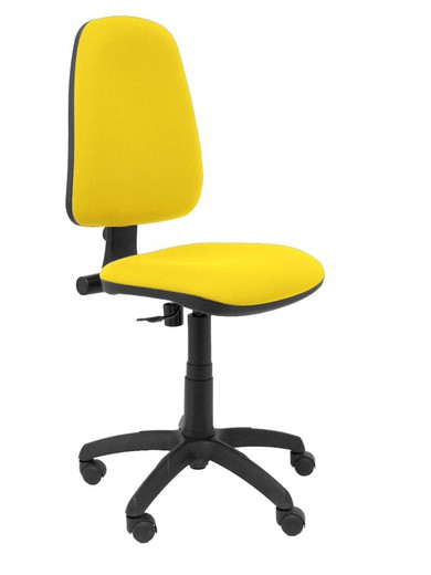 Modelo Sierra - Silla de oficina con mecanismo de contacto permanente y regulable en altura - Asiento y respaldo tapizados en tejido BALI color amarillo