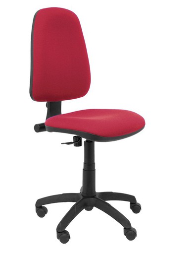 Modelo Sierra - Silla de oficina con mecanismo de contacto permanente y regulable en altura - Asiento y respaldo tapizados en tejido BALI color granate