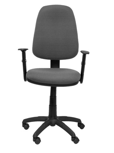 Modelo Sierra - Silla de oficina con mecanismo de contacto permanente y regulable en altura - Asiento y respaldo tapizados en tejido BALI color gris oscuro