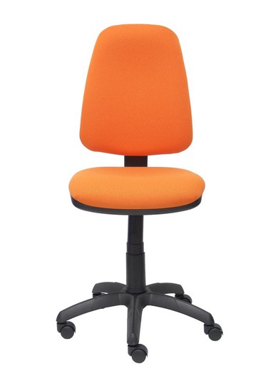 Modelo Sierra - Silla de oficina con mecanismo de contacto permanente y regulable en altura - Asiento y respaldo tapizados en tejido BALI color naranja