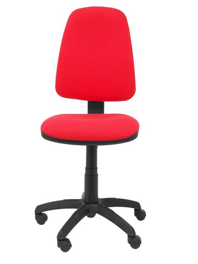 Modelo Sierra - Silla de oficina con mecanismo de contacto permanente y regulable en altura - Asiento y respaldo tapizados en tejido BALI color rojo