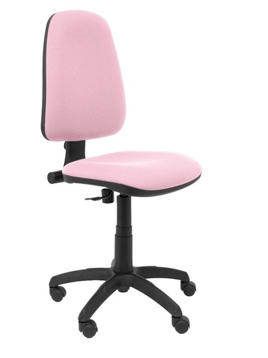 Modelo Sierra - Silla de oficina con mecanismo de contacto permanente y regulable en altura - Asiento y respaldo tapizados en tejido BALI color rosa