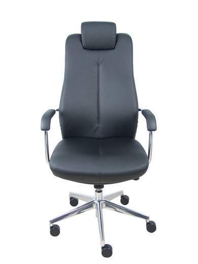 Modelo Sonata - Sillón de dirección ergonómico con mecanismo basculante y regulable en altura - Asiento y respaldo tapizados en tejido SIMILPIEL color negro.