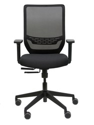 Modelo To Sync Work - Silla de oficina ergonómica con mecanismo sincro con traslack, regulable en altura - Respaldo alto de malla transpirable con refuerzo lumbar regulable y asiento tapizado. Brazos regulables 2D.