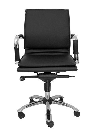 Modelo Yeste confidente - Sillón de oficina ergonómico confidente/espera con mecanismo basculante multiposición y regulable en altura - Asiento y respaldo tapizados en similpiel color negro