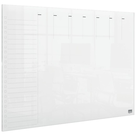 NOBO A3 desktop acrylic weekly organizer, transparent