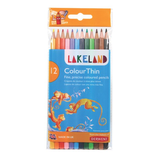 Pack 12 lápices de colores Derwent Lakeland con una punta más fina